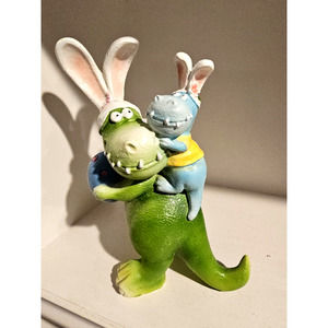 Bunny Boulevard Collection Pr Of Dinosaurs With Bunny Ears And An Egg